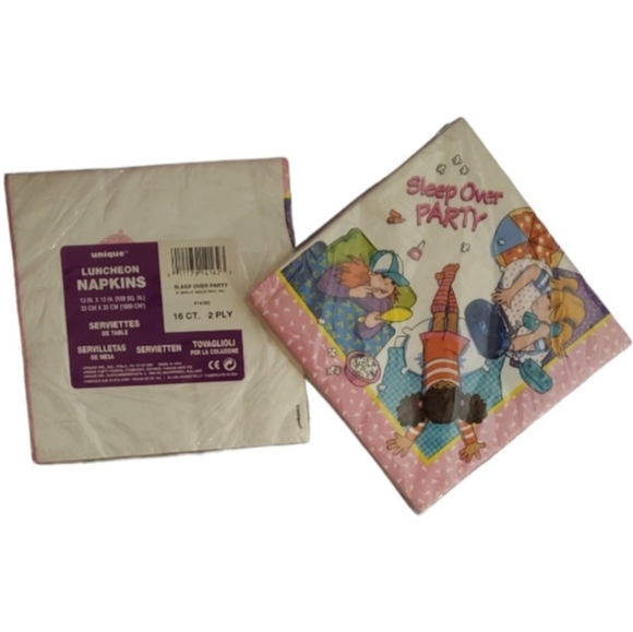 Vintage "Sleep Over Party" Napkins - Picture 2 of 2